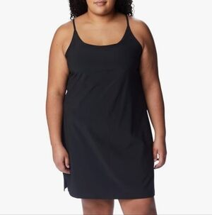 Columbia Flex Stretch Dress  Flattering  Black Straps Lightweight Size Large
